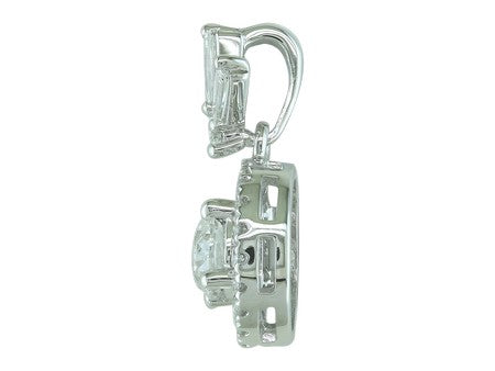 18K White Gold Diamond Pendant