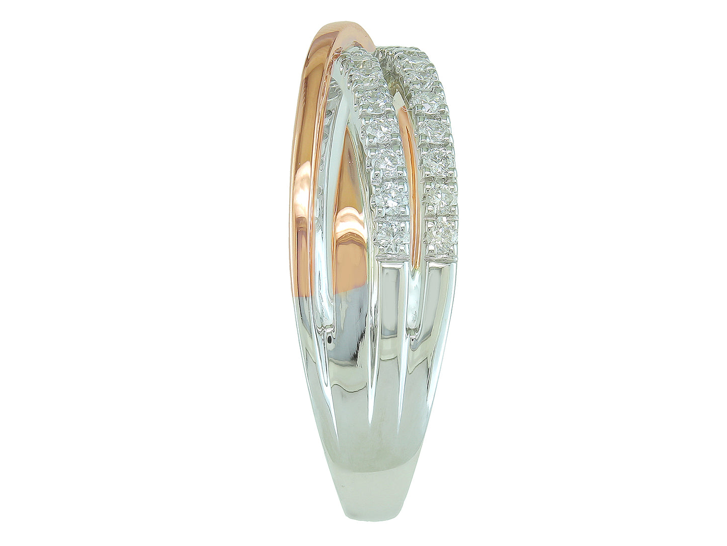 18K White and Rose Gold Diamond Ring