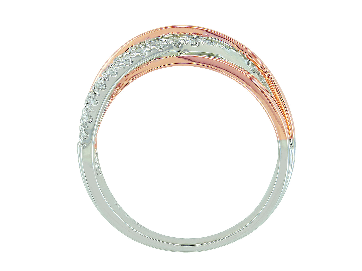 18K White and Rose Gold Diamond Ring
