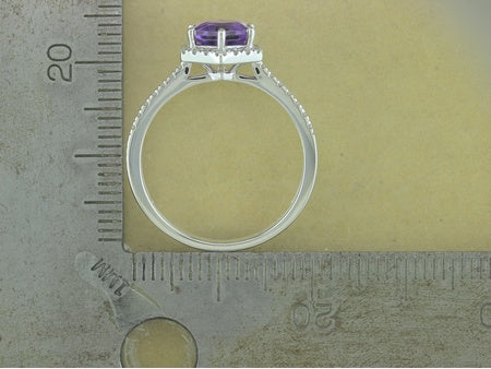 14K Gold Birthstone and Diamond Ring White/Yellow/Rose Gold
