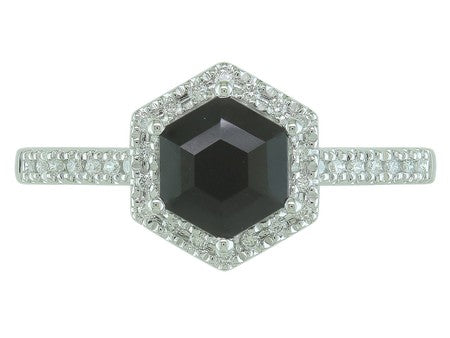 14K Gold Birthstone and Diamond Ring White/Yellow/Rose Gold