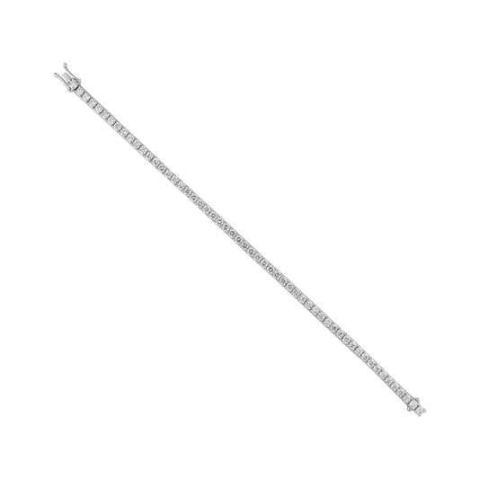 18K White Gold Diamond Tennis Bracelet 4.71ct