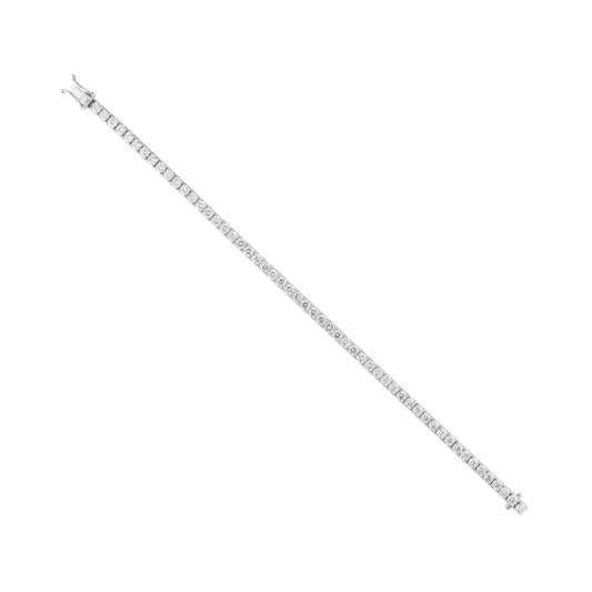 18K White Gold Diamond Tennis Bracelet 4.99ct