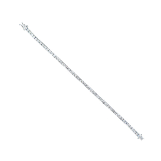 18K White Gold Diamond Tennis Bracelet 5.32ct