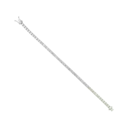 18K White Gold Diamond Tennis Bracelet 5.71ct