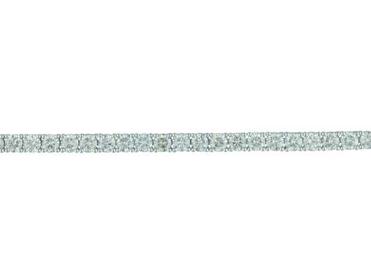 18K White Gold Diamond Tennis Bracelet 5.71ct