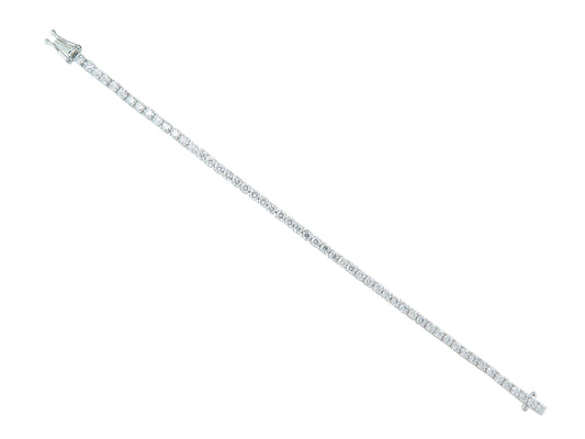 18K White Gold Diamond Tennis Bracelet 3.89-3.97ct