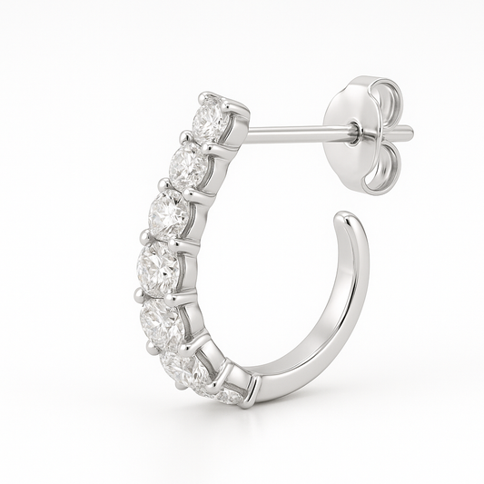 18K White Gold Diamond Earrings for Women