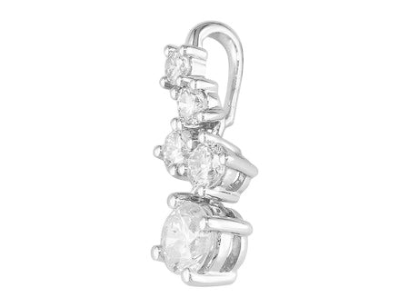 18K White Gold Diamond Pendant