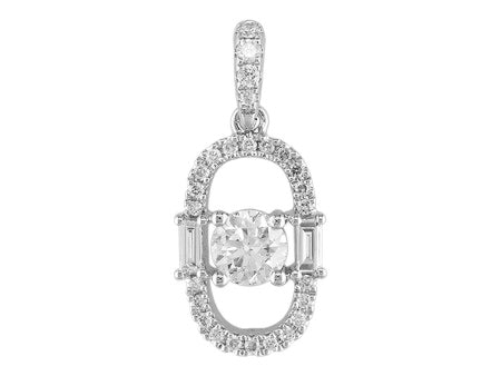 18K White Gold Diamond Pendant