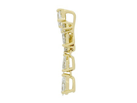 18K Yellow Gold Fancy Cut Diamond Pendant