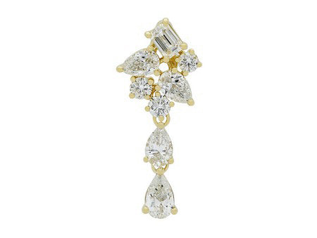 18K Yellow Gold Fancy Cut Diamond Pendant