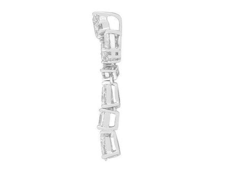 18K White Gold Fancy Cut Diamond Pendant