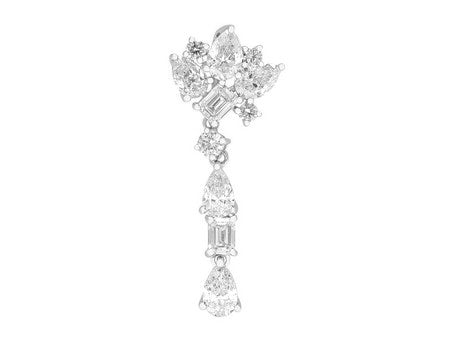 18K White Gold Fancy Cut Diamond Pendant