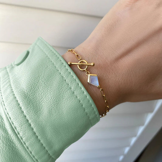 Moonstone Widelink Bracelet - Heroine T-Lock