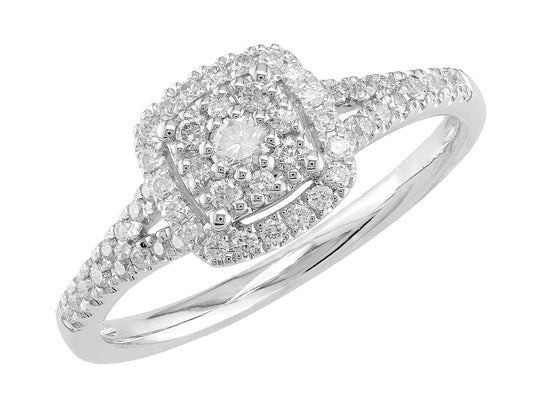 14K White Gold Diamond Ring