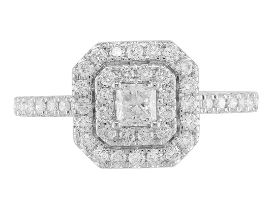 14K White Gold Diamond Ring