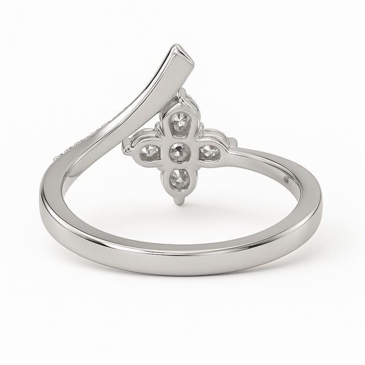 14K White Gold Diamond Ring-RG6151DI